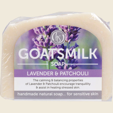 Harmony Soapworks Lavender & Patchouli Goat's Milk Soap 140g front