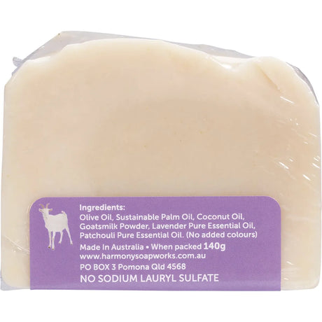 Harmony Soapworks Lavender & Patchouli Goat's Milk Soap 140g