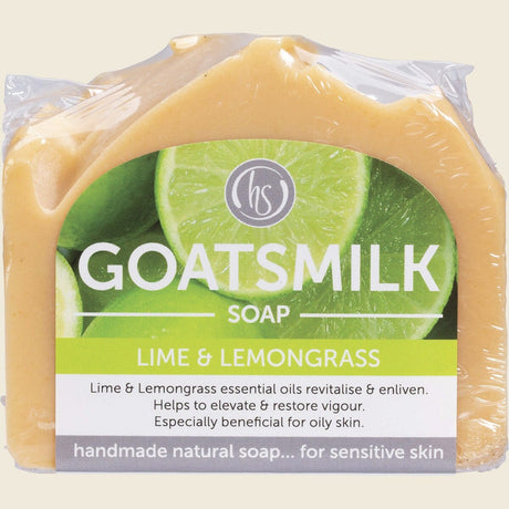Harmony Soapworks Lime & Lemongrass Goat's Milk Soap 140g front