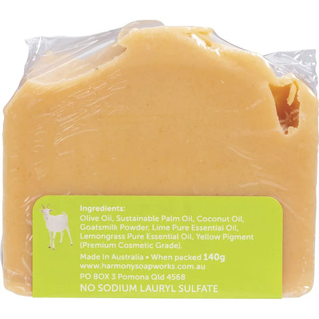 Harmony Soapworks Lime & Lemongrass Goat's Milk Soap 140g