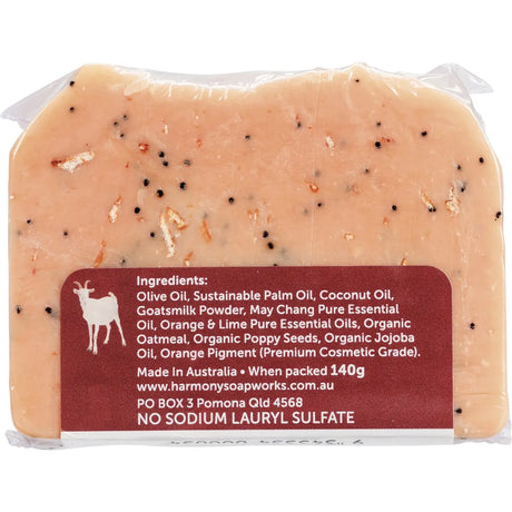 Harmony Soapworks May Chang Exfoliation Goat's Milk Soap 140g