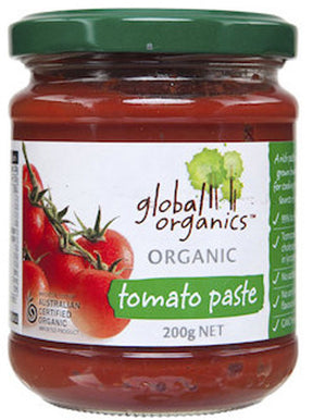 Global Organics Tomato Paste 200g Front