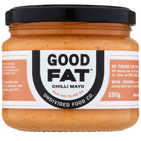 Undivided Food Co Good Fat Chilli Mayo 6x280g front