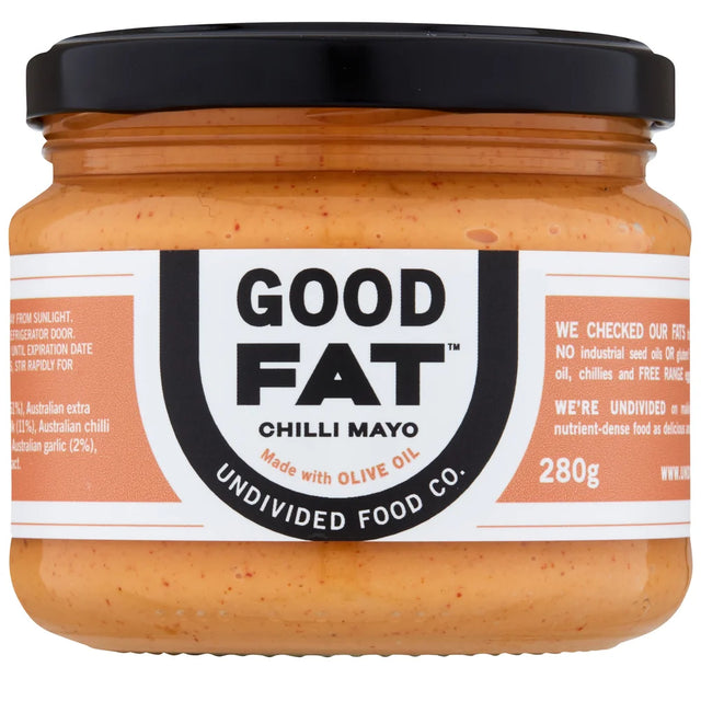 Undivided Food Co Good Fat Chilli Mayo 6x280g front
