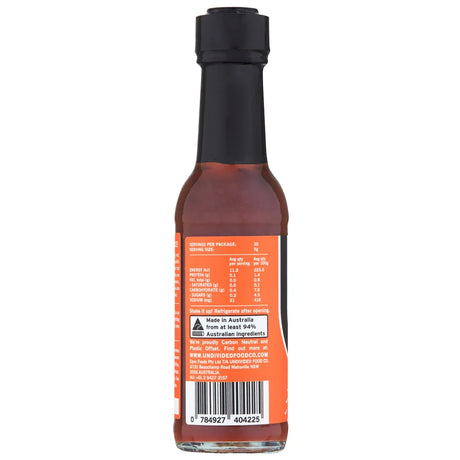 Undivided Food Co Good Sauce Hot Habanero 6x150ml back