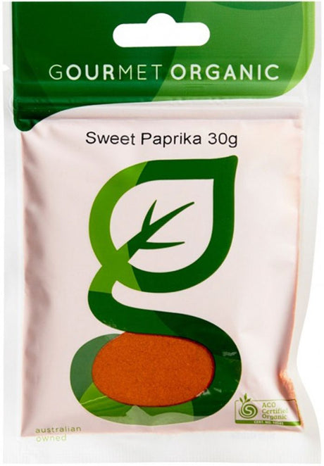 Gourmet Organic Paprika Sweet 30g Sachet Front