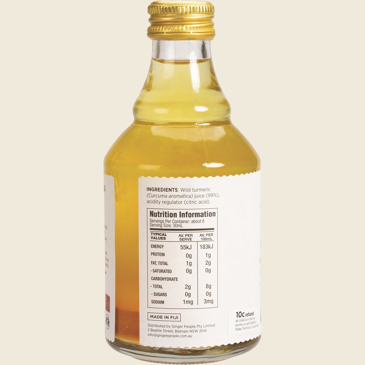 The Ginger People Turmeric Juice 99% 6 x 237ml Side