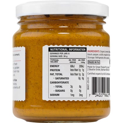 The Ginger People Turmeric Paste Organic 190g