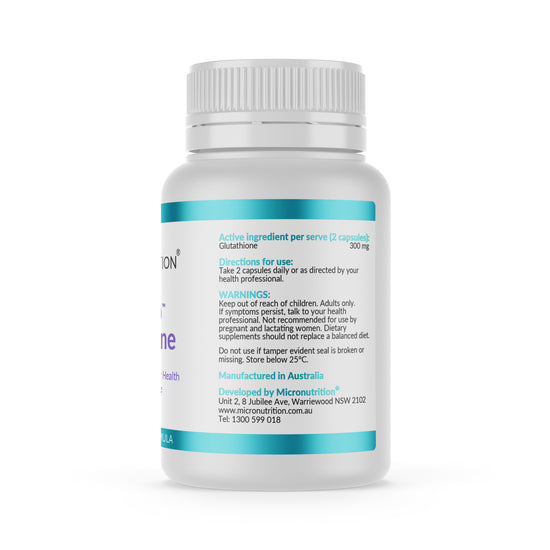 Micronutrition LipoCap Glutathione 60 Vege Capsules – Organics on a Budget