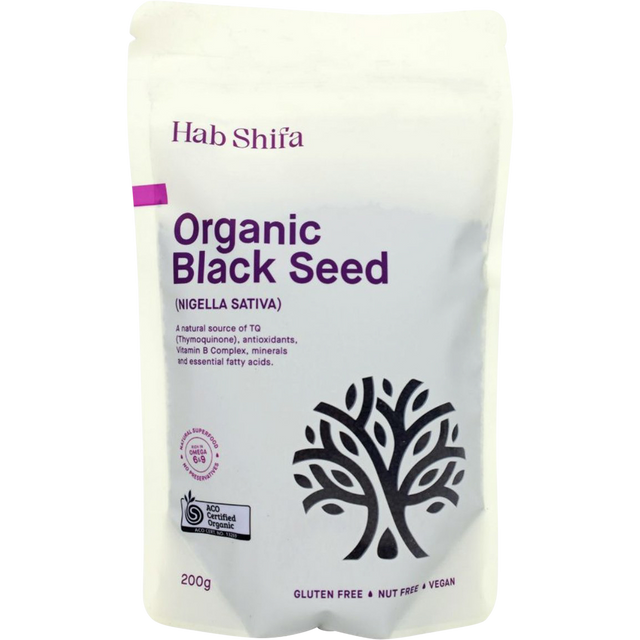 Hab Shifa Certified Organic Black Seed (Nigella Sativa) 200g front view