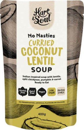 Hart & Soul All Natural Coconut & Lentil Soup in Pouch 400g Front