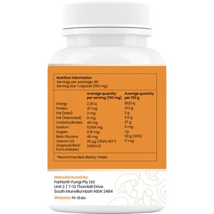 Hi-D Natural Vitamin D 1000 IU 60 Caps