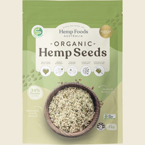 Hemp Foods Australia Hemp Seeds Hulled 1kg front
