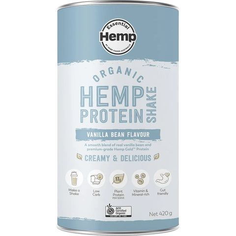 Hemp Foods Australia Organic Hemp Protein Vanilla 420g