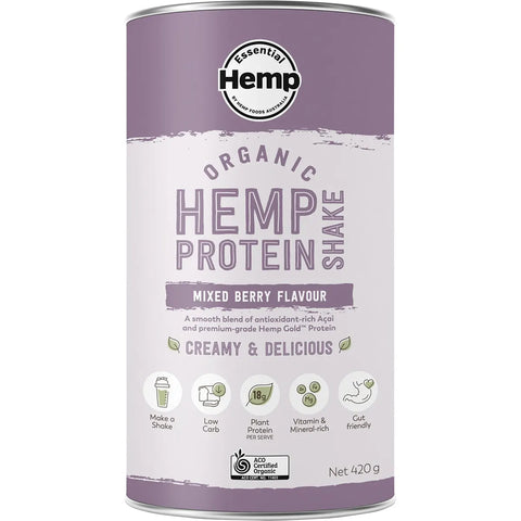 Hemp Foods Australia Organic Hemp Protein Mixed Berry & Acai 420g