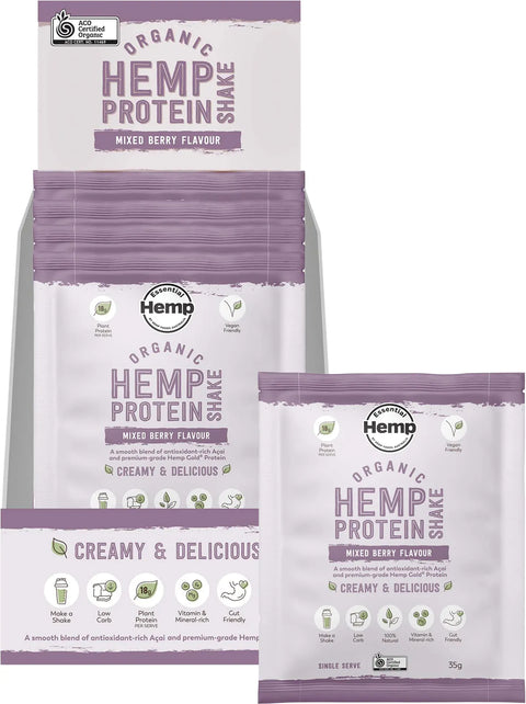 Hemp Foods Australia Organic Hemp Protein Mixed Berry & Acai 7 x 35g