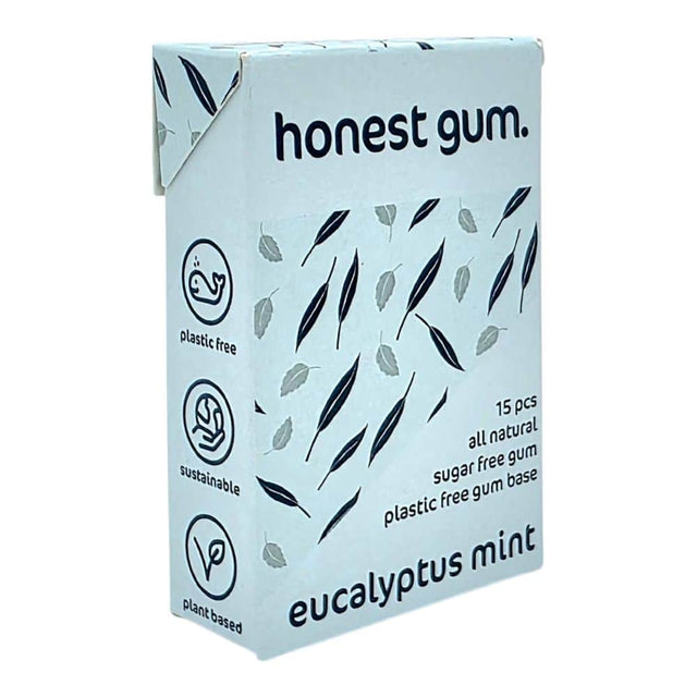 Honest Gum Eucalyptus Mint Chewing Gum S/F 15pcs 21g Front