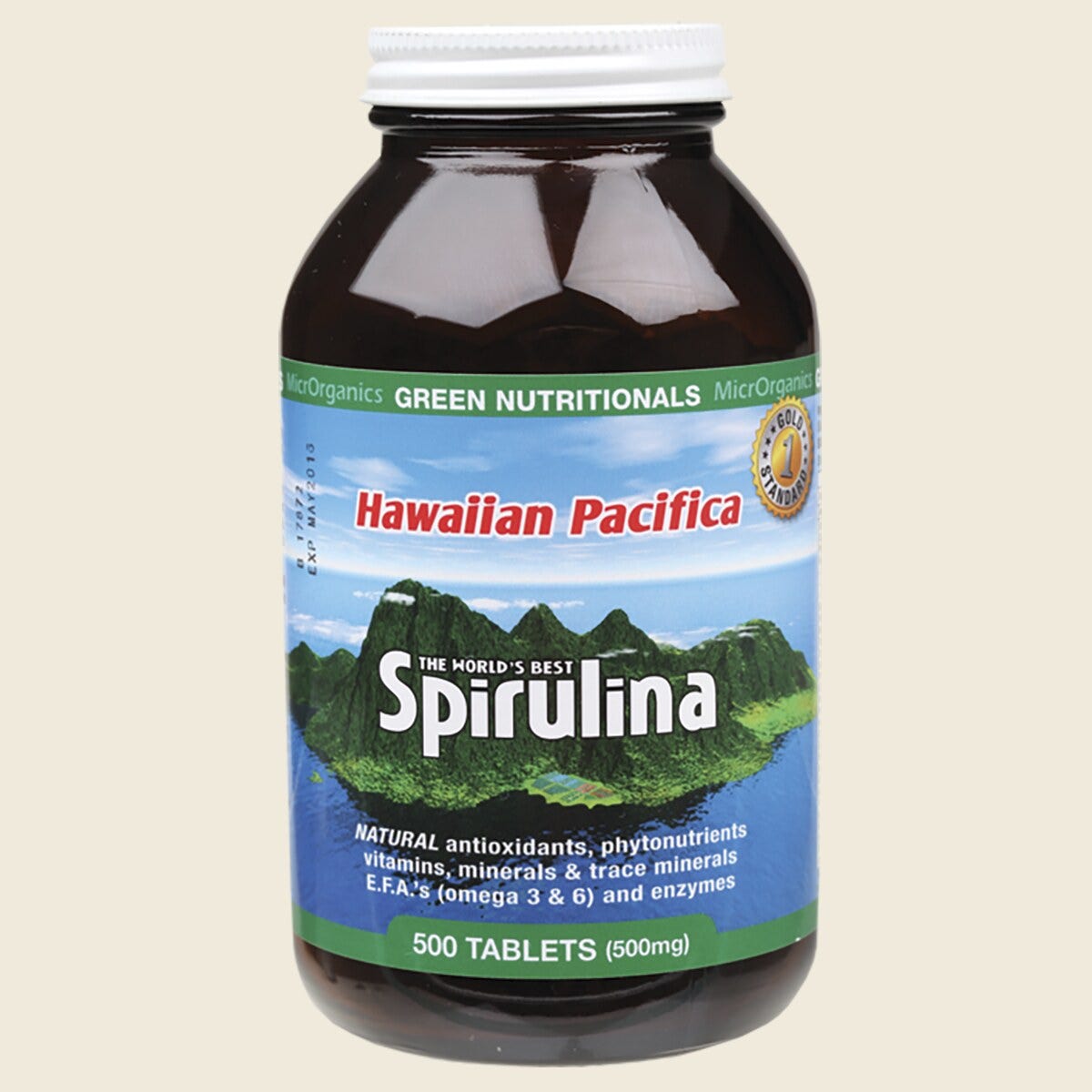 Green Nutritionals Hawaiian Pacifica Spirulina 500 Tablets 500mg