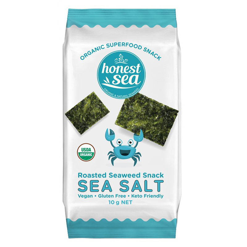 Honest Sea Certified Organic Seaweed Sea Salt 10g x 6-pack