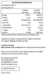 Honest Sea Certified Organic Seaweed Sesame 5g x 10-pack