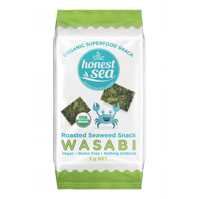 Honest Sea Certified Organic Seaweed Wasabi 5g x 10-pack