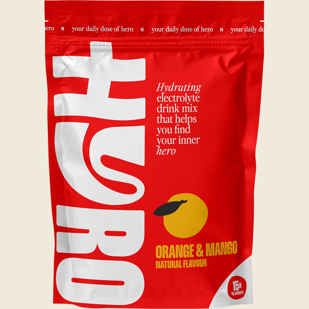 Hyro Electrolyte Sachets Orange Mango Hasta 4g 15-pack Front