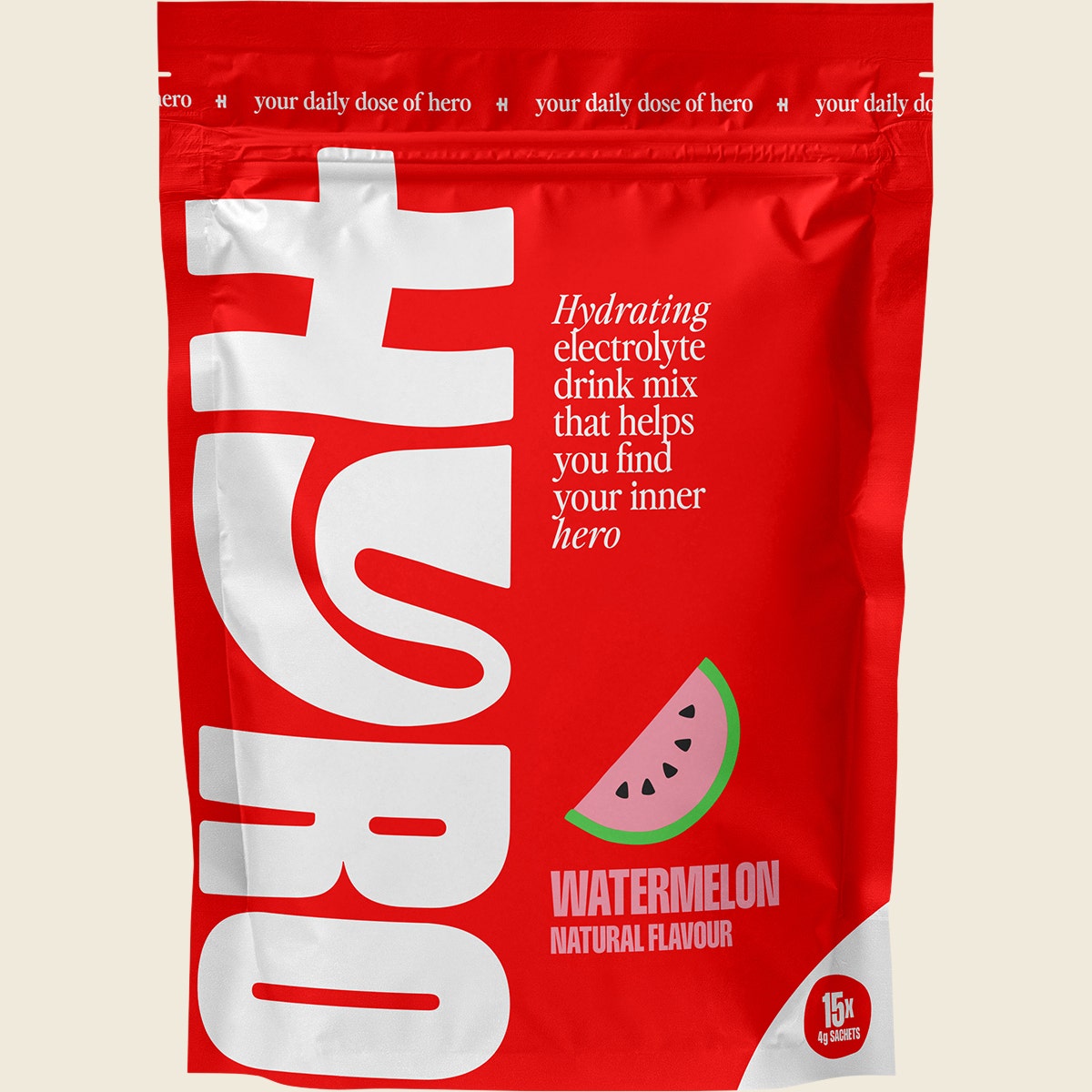 Hyro Electrolyte Sachets Watermelon Hasta 4g 15-pack Front