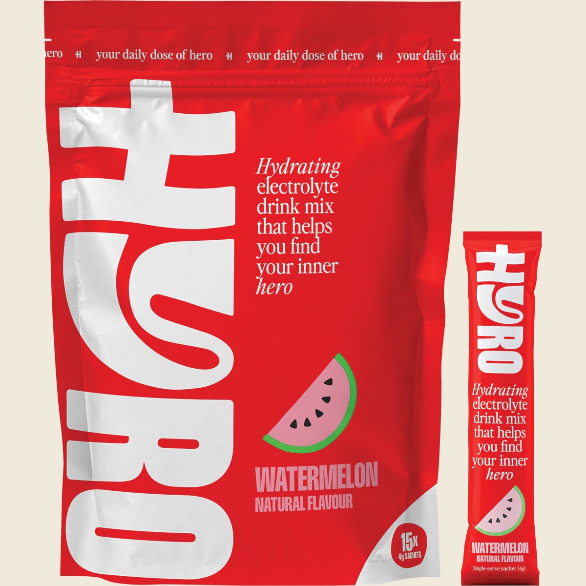 Hyro Electrolyte Sachets Watermelon Hasta 4g 15-pack Combo
