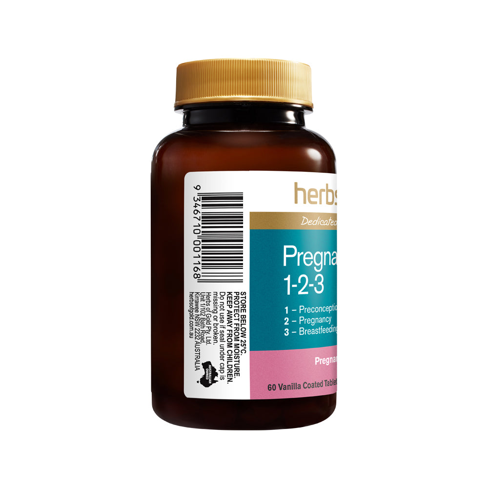 Herbs of Gold Pregnancy Plus 1 2 3 60 tablets side