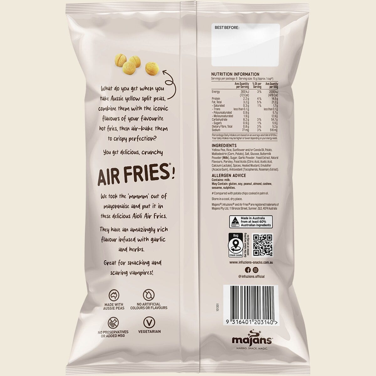 Infuzions Air Fries Aioli 90g
