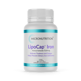 Micronutrition LipoCap Iron 30 Vege Caps Front