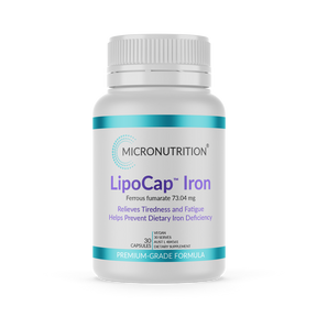 Micronutrition LipoCap Iron 30 Vege Caps Front