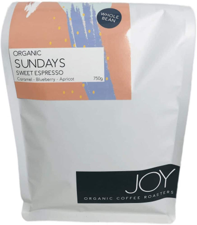 Joy Organic Coffee Beans Sundays 750g front