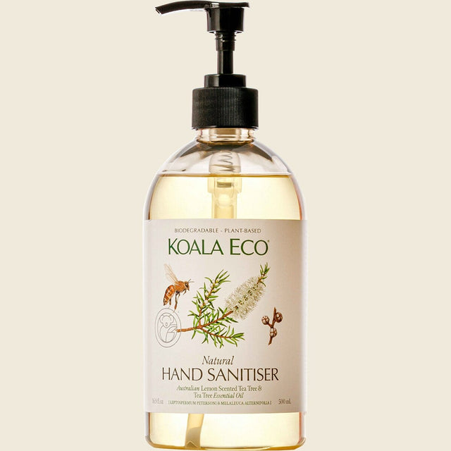 Koala Eco Hand Sanitiser Lemon Scented Tea Tree 500ml Front