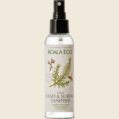 Koala Eco Natural Hand & Surface Sanitiser Lemon Scented Tea Tree 125ml Front