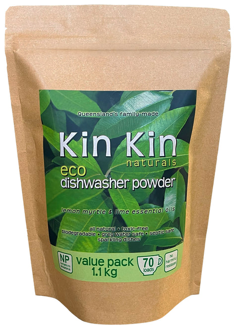 Kin Kin Naturals Dishwash Powder Myrtle & Lime 1.1kg