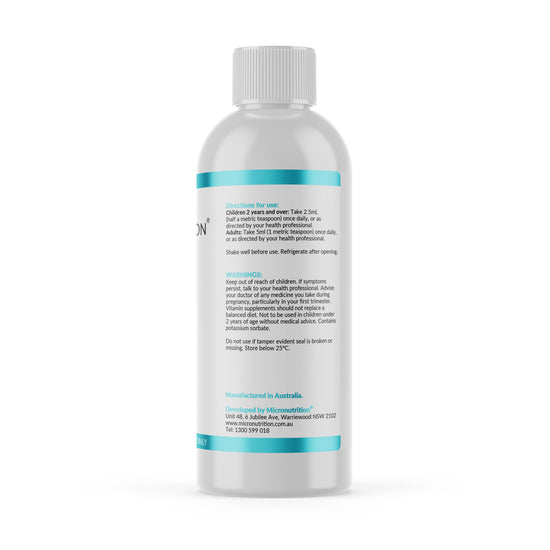 Micronutrition Liposomal Quercetin & Zinc 200ml Side