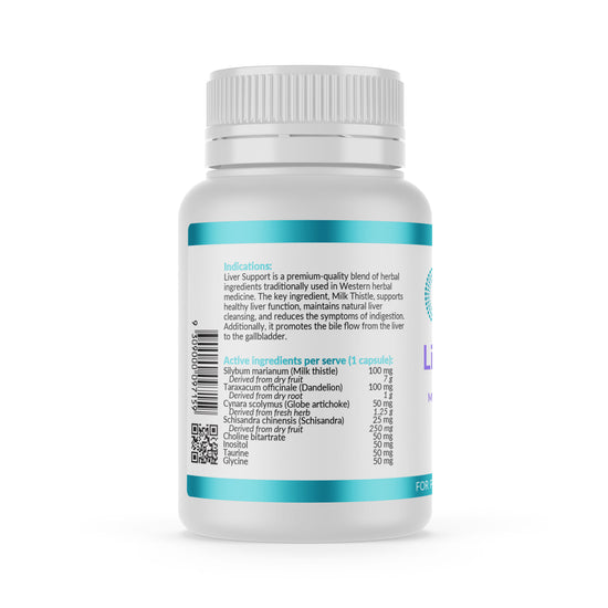 Micronutrition Liver Support 60 Vege Caps Back