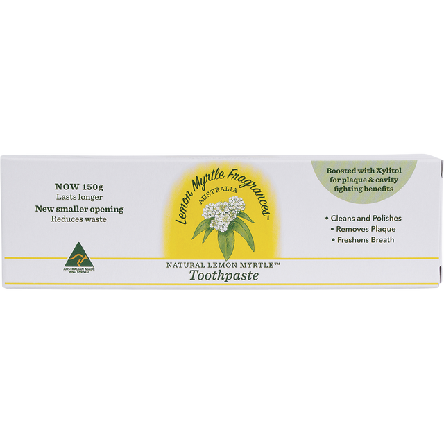 Lemon Myrtle Fragrances Toothpaste Lemon Myrtle 150g front view