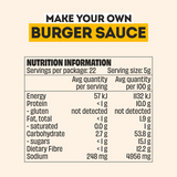 Mingle Burger Sauce All Natural Seasoning 140g Nutritional Information