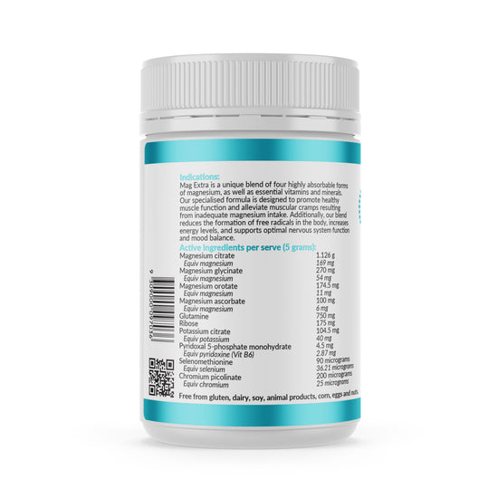 Micronutrition Mag Extra Powder 150g Back