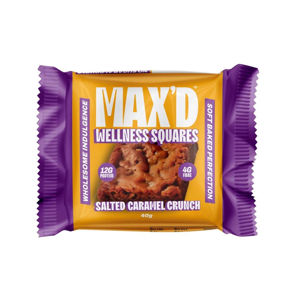 Max'd Wellness Squares Salted Caramel Crunch 12 x 40g