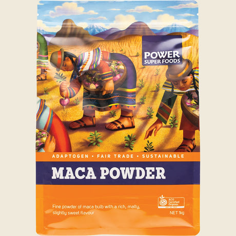 Power Super Foods Certified Organic Maca Powder 1kg front