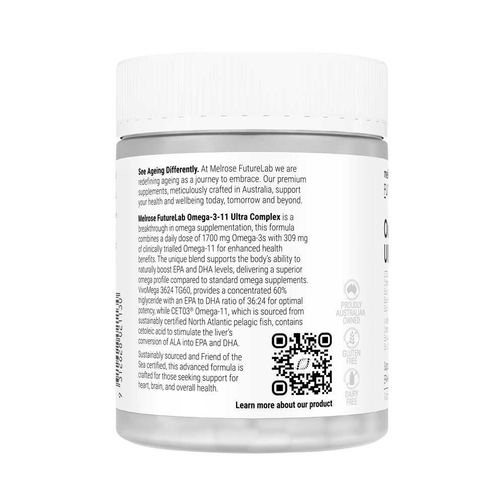 Melrose FutureLab Omega 3 11 Ultra Complex 90c Side