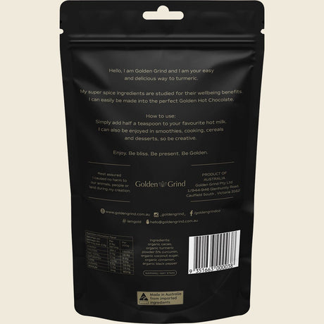 Matcha Maiden Golden Grind Healthy Turmeric Hot Chocolate Blend 100g