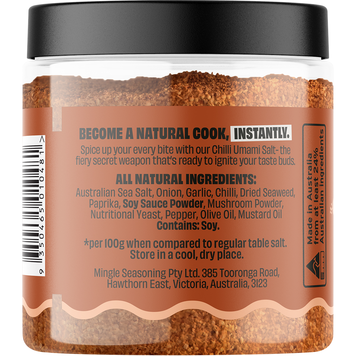 Mingle Chilli Umami Seasoned Salts 110g left side