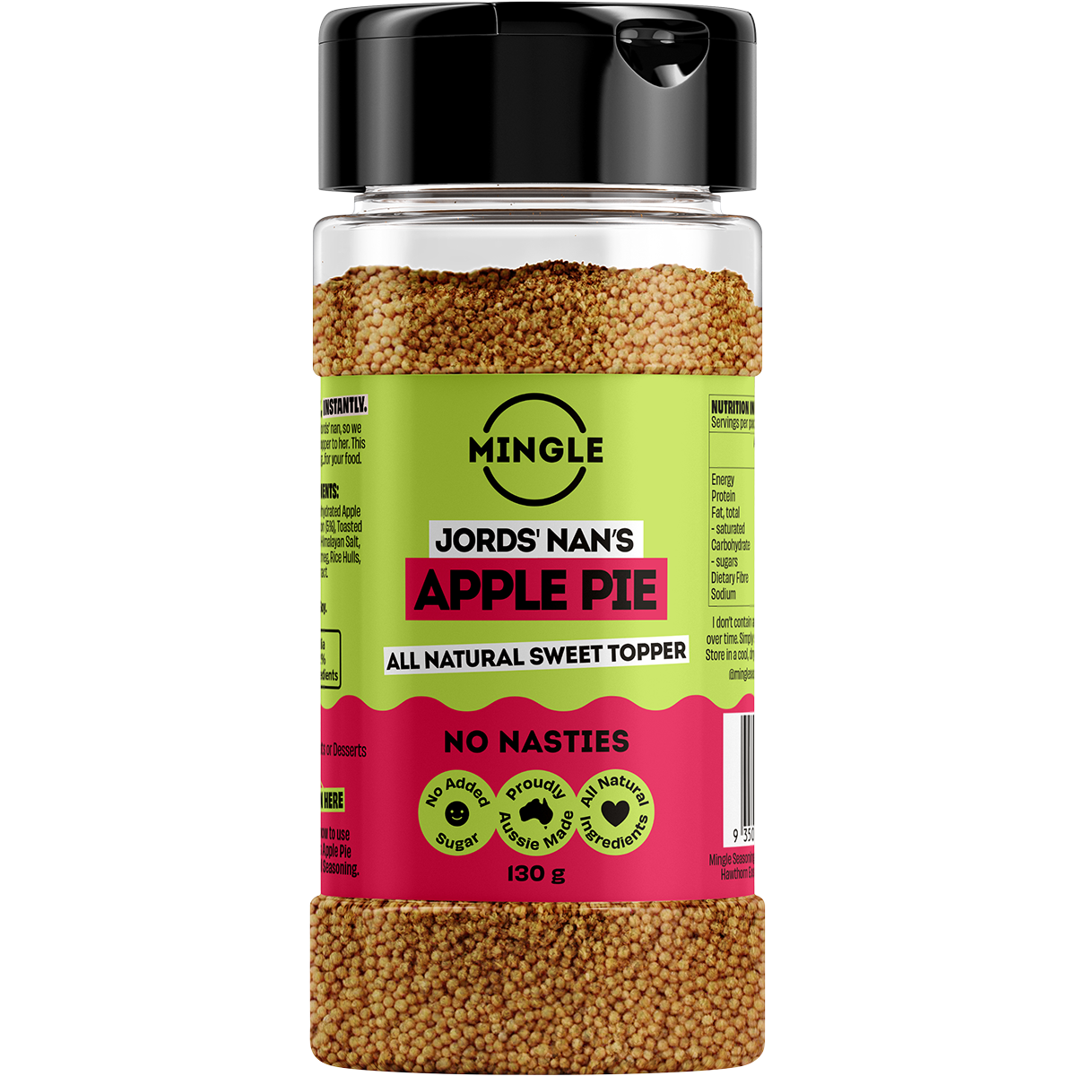 Mingle Jord's Nan's Apple Pie All Natural Sweet Topper 130g front