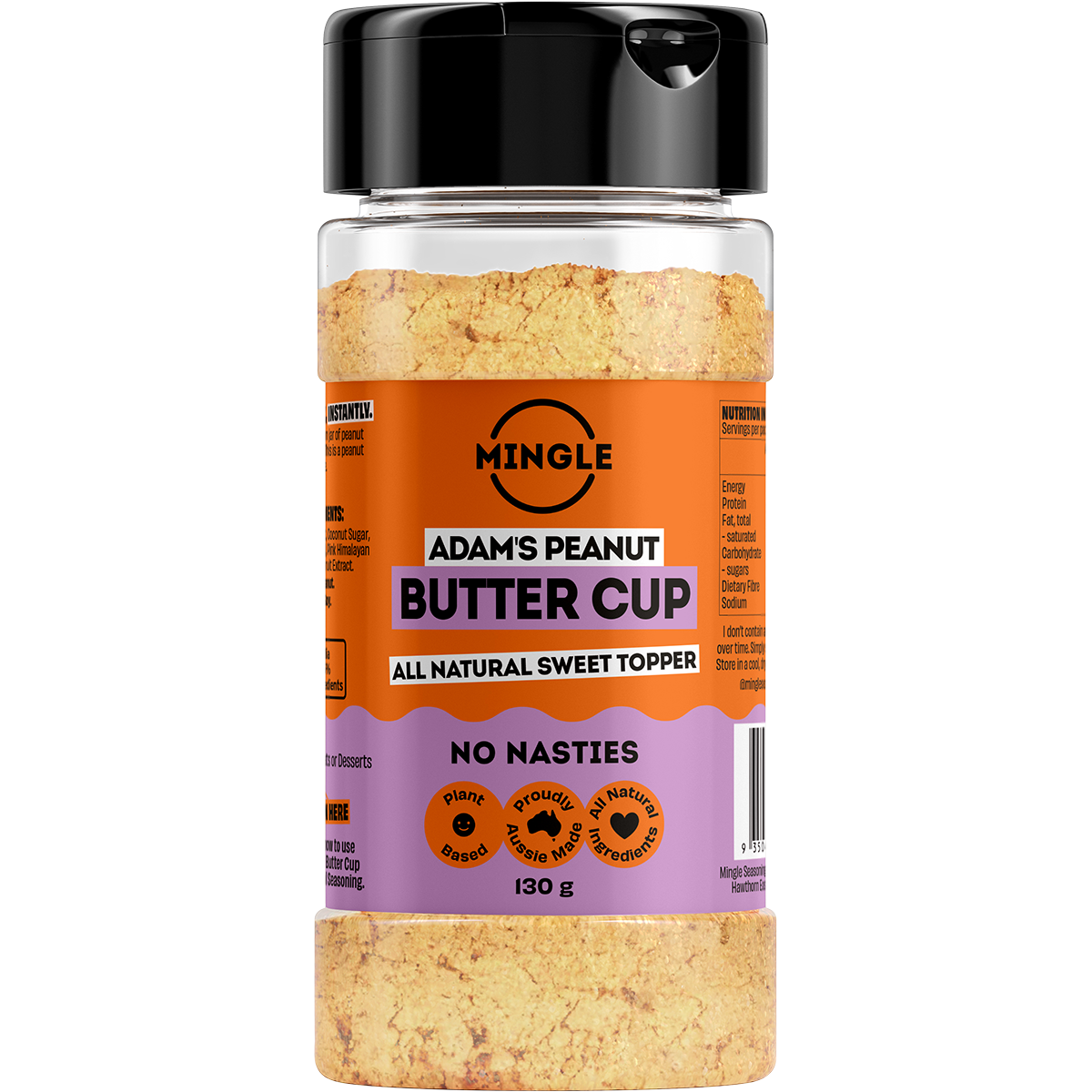 Mingle Adam's Peanut Butter Cup All Natural Sweet Topper 130g front