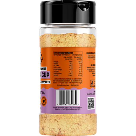 Mingle Adam's Peanut Butter Cup All Natural Sweet Topper 130g right side