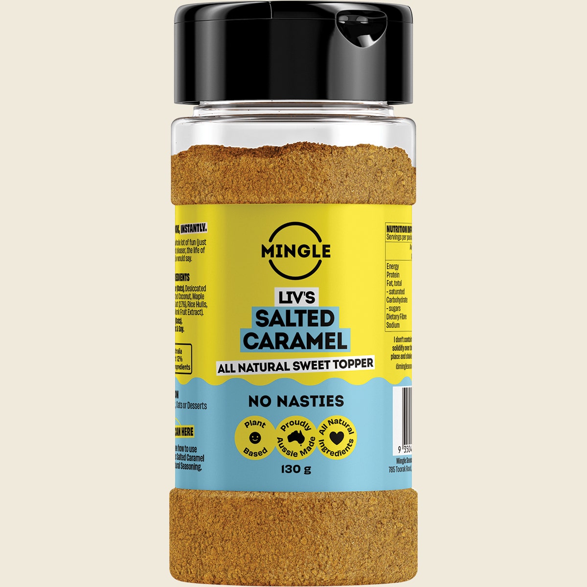 Mingle Liv's Fave Salted Caramel All Natural Sweet Topper 130g